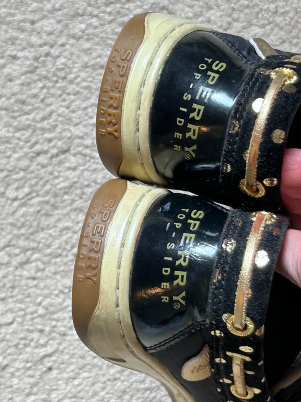 Sperry Angelfish gold dot boat shoes 7.5 - Picture 5 of 9